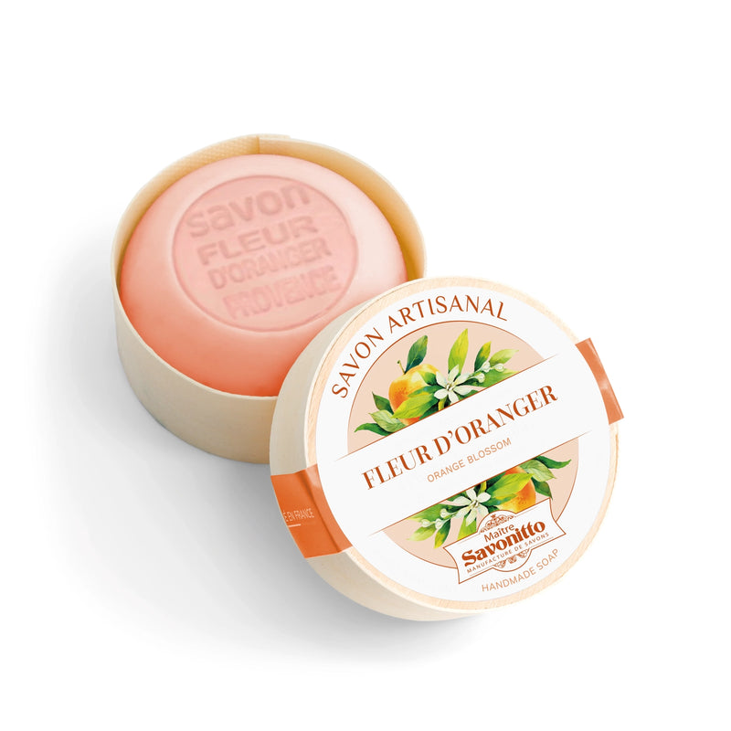 French Round Soap in Wooden Box