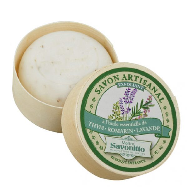 French Round Soap in Wooden Box